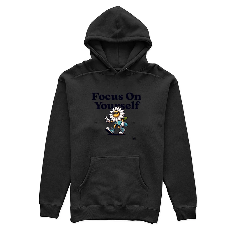 Fokussiere dich auf dich selbst mit Blumen und Skateboard Damen Pullover Hoodie