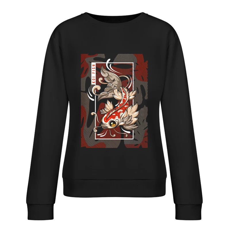 Koi Fish Art with a Contemporary Edge Female Pullover Sweatshirt