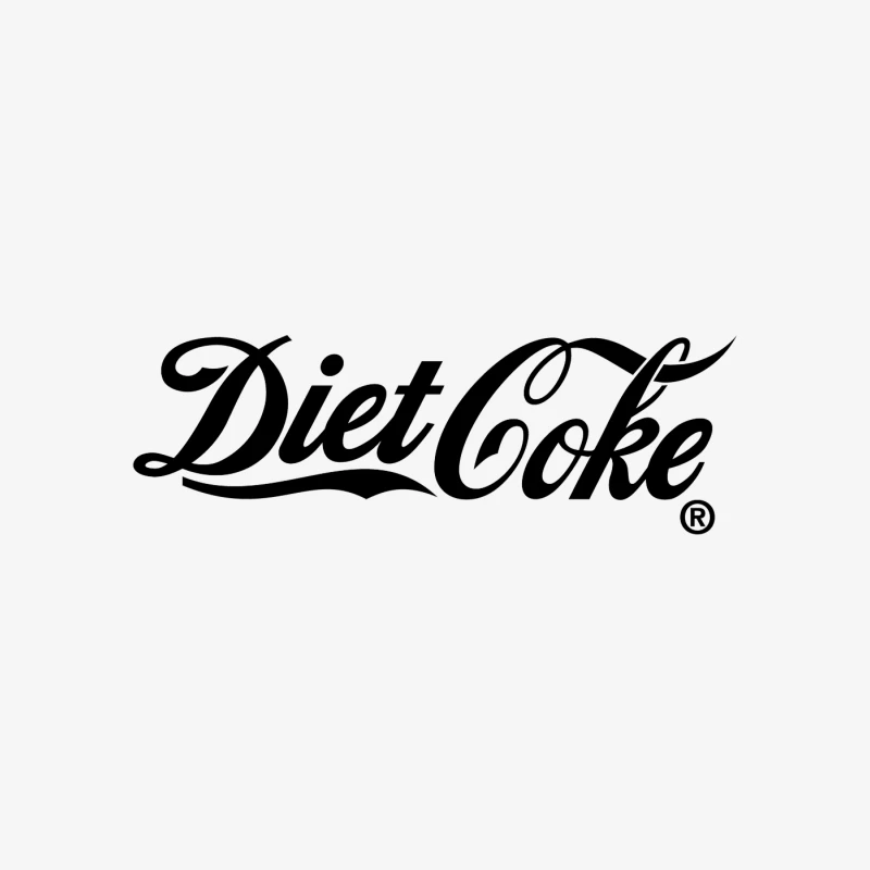 Classic Diet Coke Logo: Black and White Calligraphic Branding Female Pullover Sweatshirt