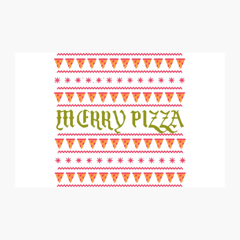Festive Merry Pizza Christmas Pattern Travel Mug