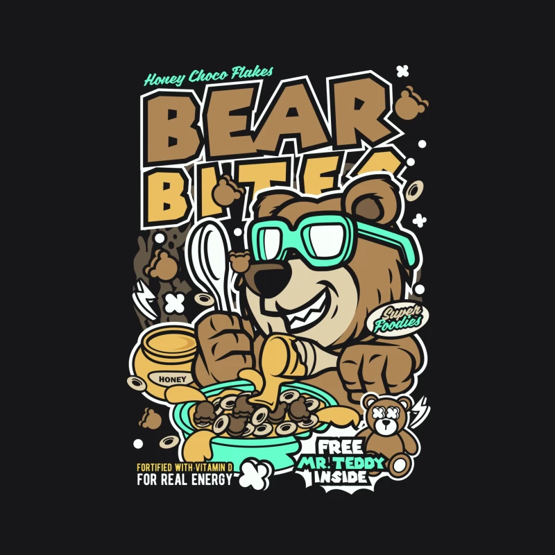 Petit-déjeuner gourmand avec ours et céréales Homme Sweat à capuche