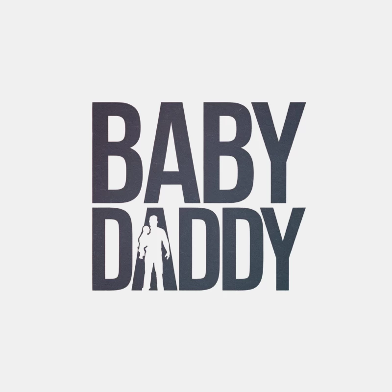 Baby Daddy Typography with Father Silhouette Male Tank Top