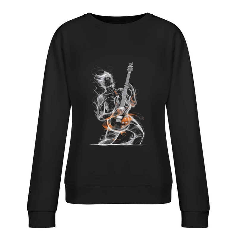 Abstract Guitar Performer Art Female Pullover Sweatshirt