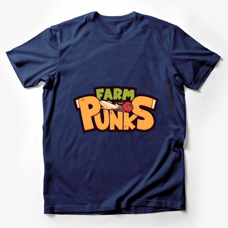 Farm Punks Logo mit fliegendem Apfel Herren T-Shirt