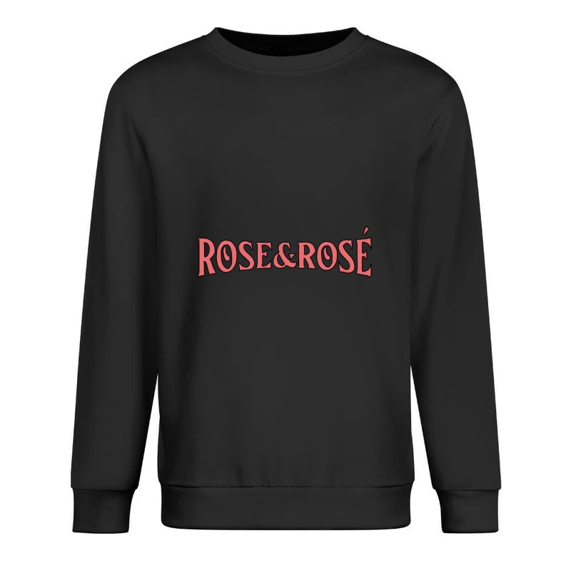 Rosa Typografie-Logo Herren Pullover Sweatshirt