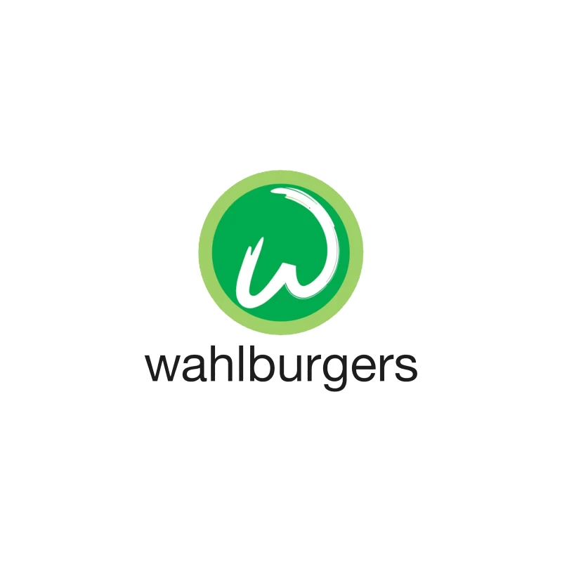 Wahlburgers Restaurant Chain Green Circle Logo Design Desk Mat