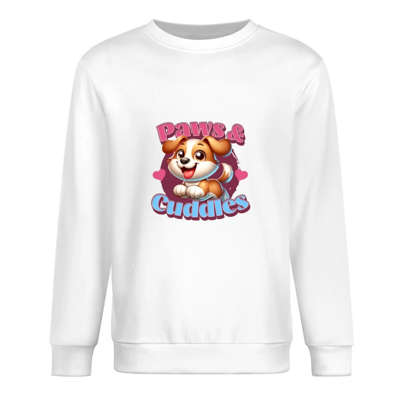 Pattes et Câlins - Logo Mignon de Chien Homme Sweat-shirt à enfiler