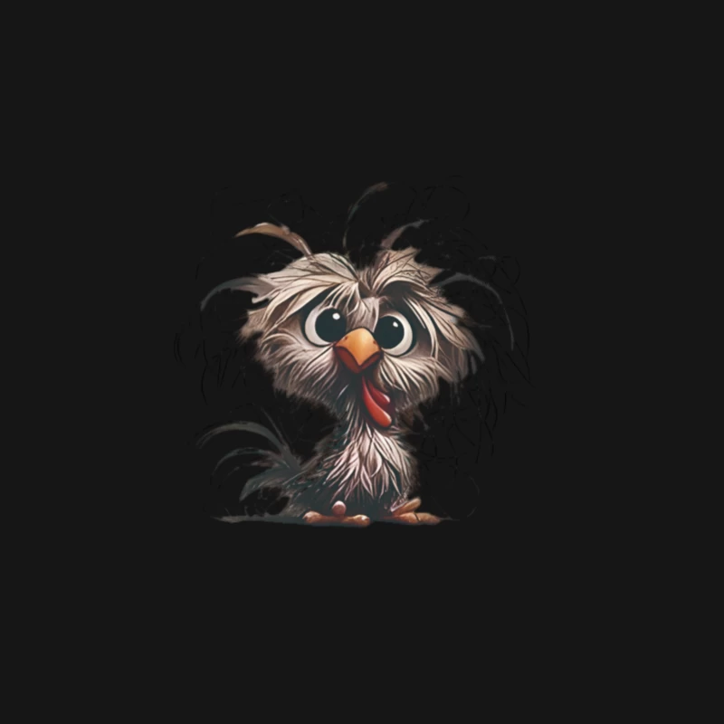 Oiseau Cartoon Fluffy Homme Manches Longues T-Shirt