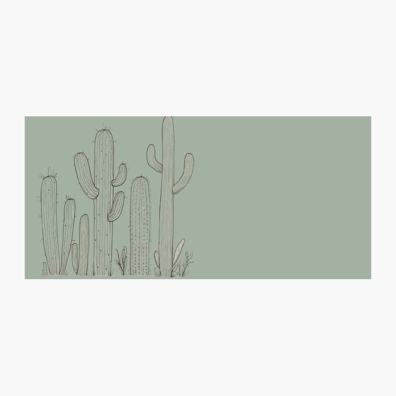 Sketched Cactus Desert Botanical Illustration Coffee Mug