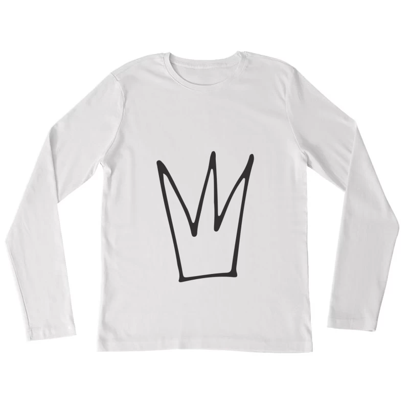 Couronne artistique minimaliste Femme Manches Longues T-Shirt