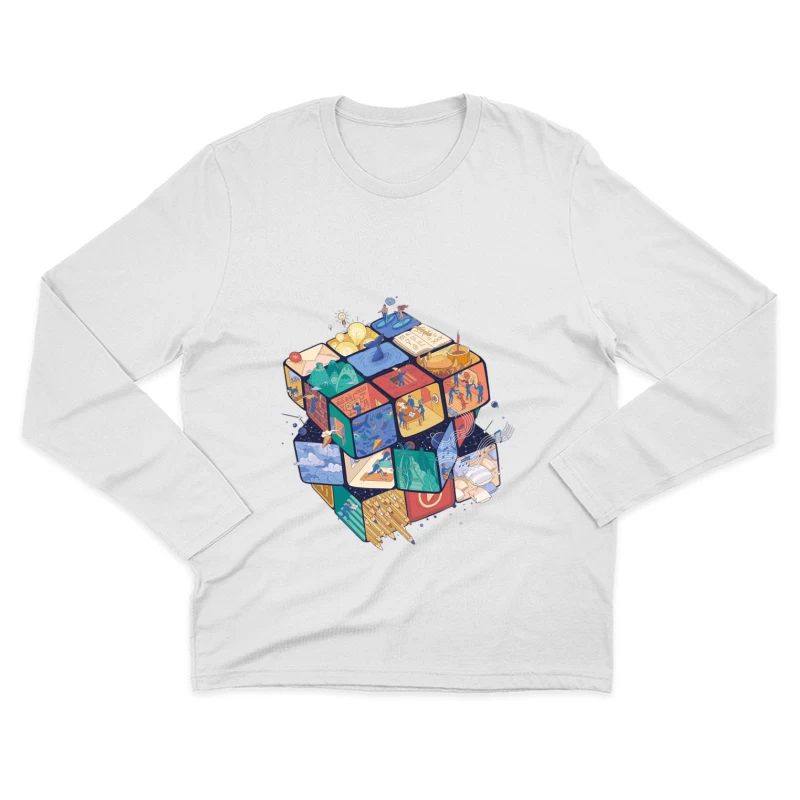 Kubus der Kreativität und Ideen Herren Langarm T-Shirt