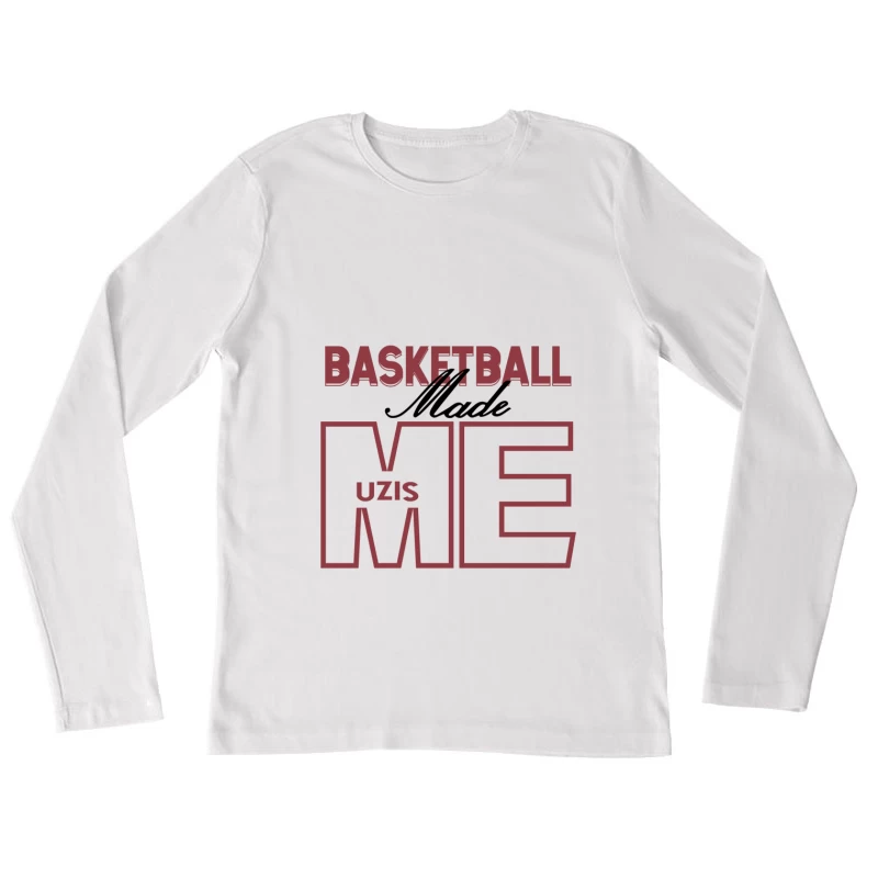 Basketball Me Uzis Design Damen Langarm T-Shirt