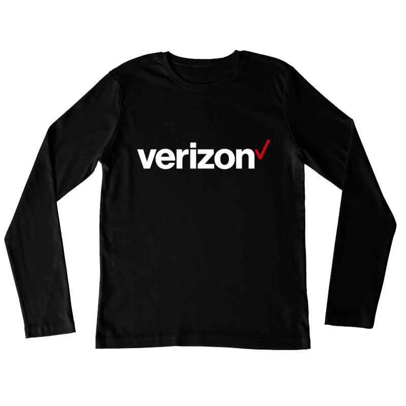 Verizon Corporate Logo with Red Checkmark Female Long Sleeve T-Shirt