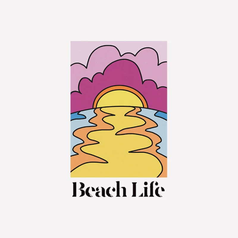 Beach Life - Summer Typographic Design Female T-Shirt