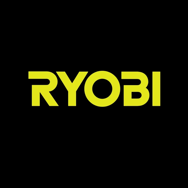 Ryobi Power Tools Brand Logo in Neon Yellow Throw Pillow