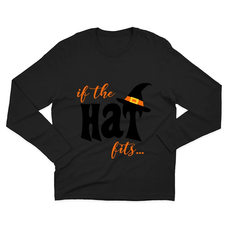 Chapeau de sorcière au style d'Halloween Homme Manches Longues T-Shirt
