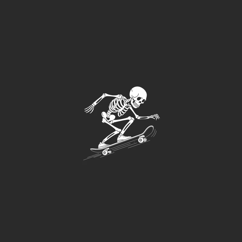 Skeletal Skateboarder Sketch: Anatomy in Action Baseball Cap