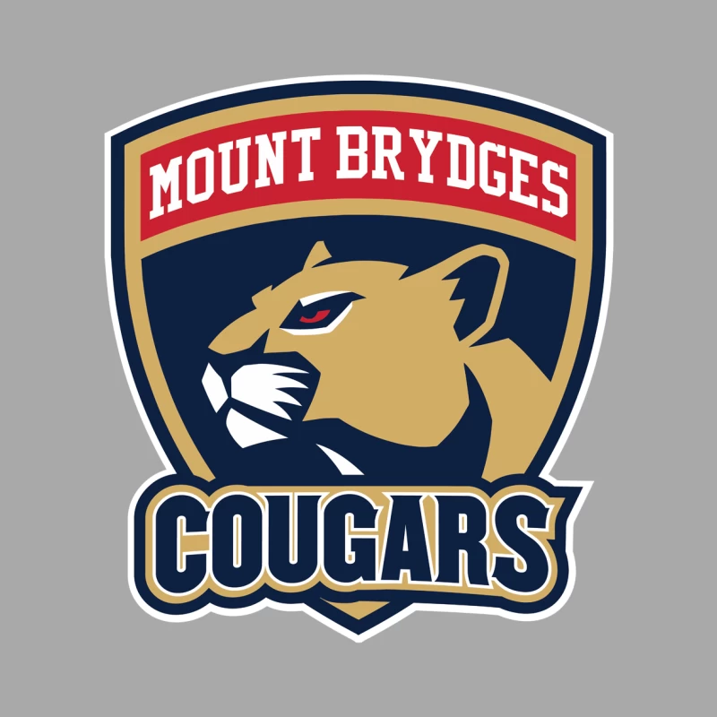 Mount Brydges Cougars Team Sports Logo Male Pullover Hoodie