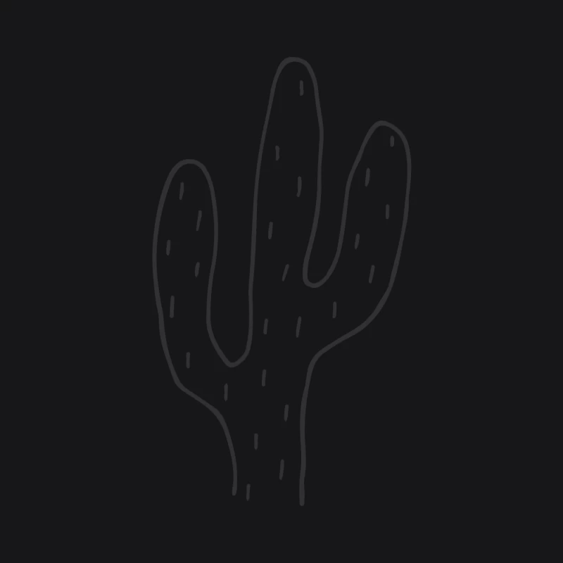 Dessin de cactus minimaliste Homme Sweat à capuche