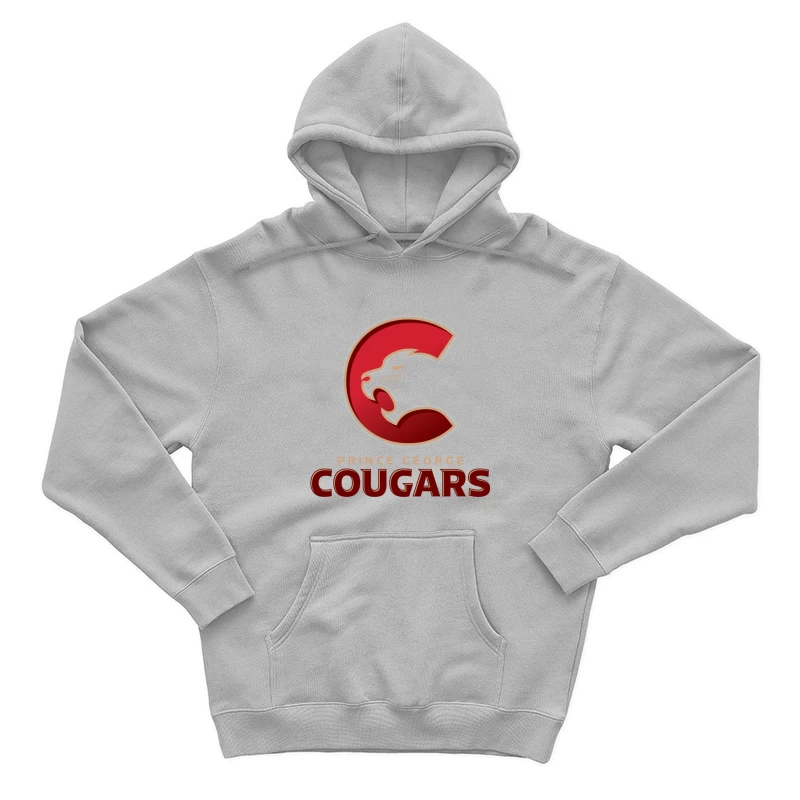 Prince George Cougars Hockey Team Logo Design Male Pullover Hoodie