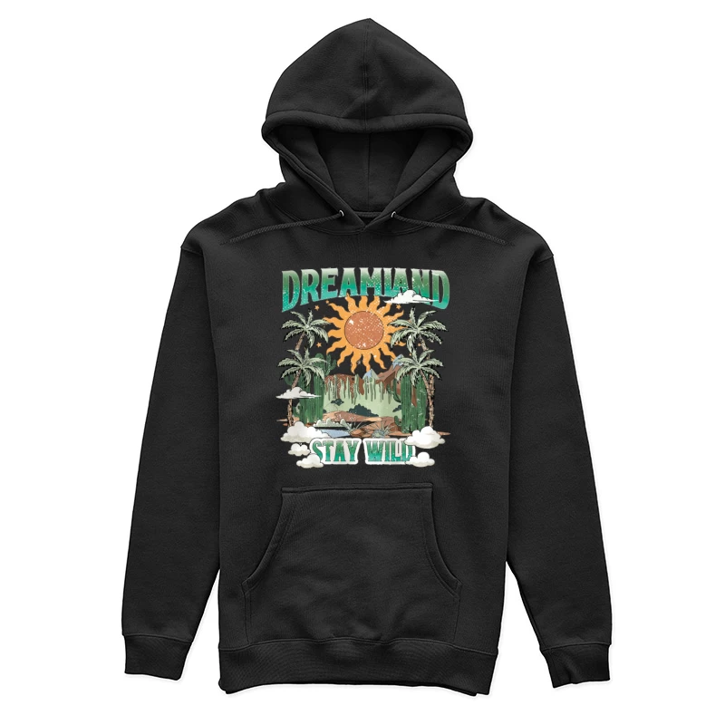 Wildes Traumland mit Palmen Damen Pullover Hoodie