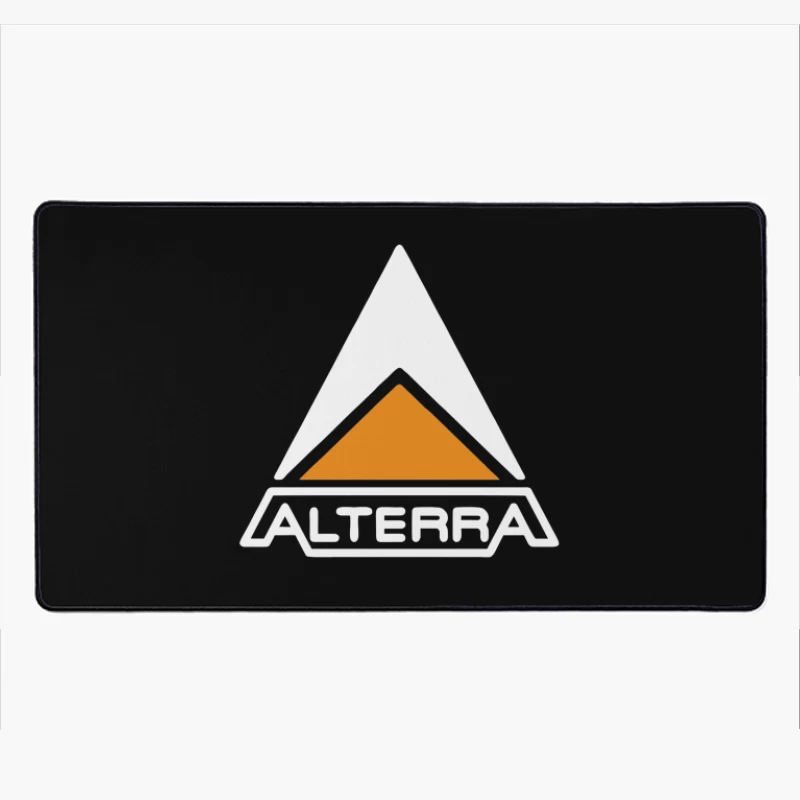 Alterra Corporate Logo with Orange Triangle Design Desk Mat