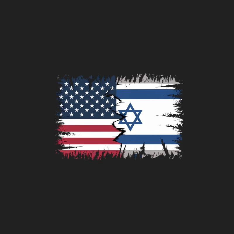 Divided Alliance: US-Israel Relations Symbolized Bucket Hat