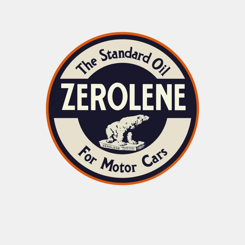 Vintage Standard Oil Zerolene Motor Oil Advertisement with Polar Bear Logo Male Tank Top