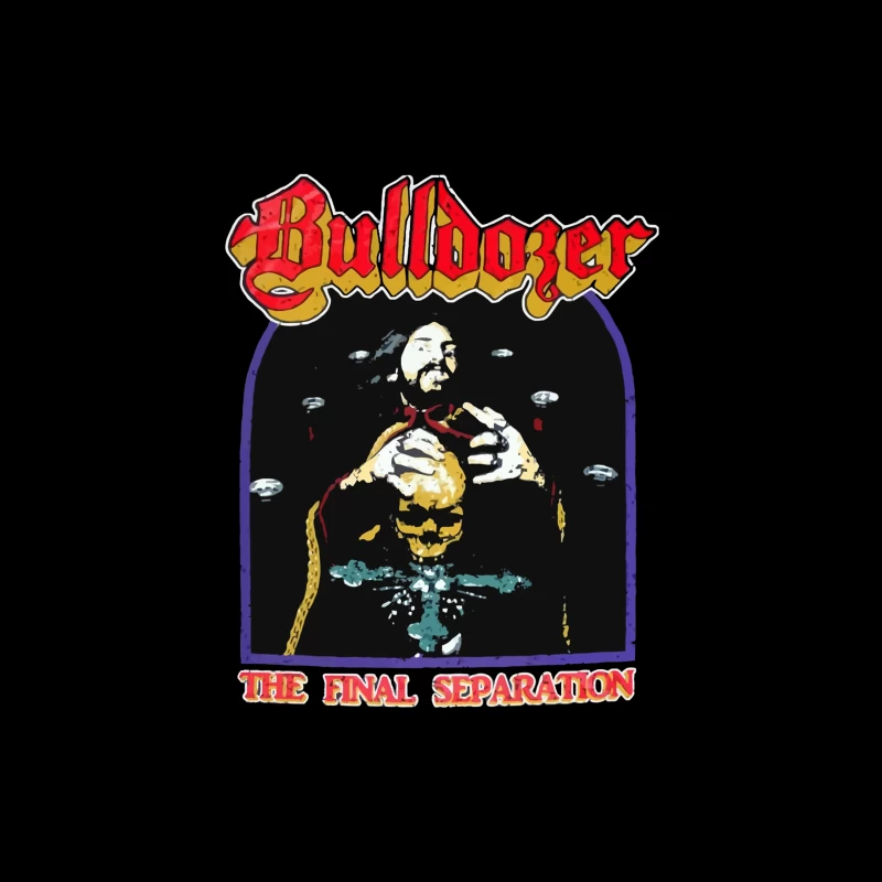 Bulldozer - The Final Separation Metal Album Cover Art Throw Pillow