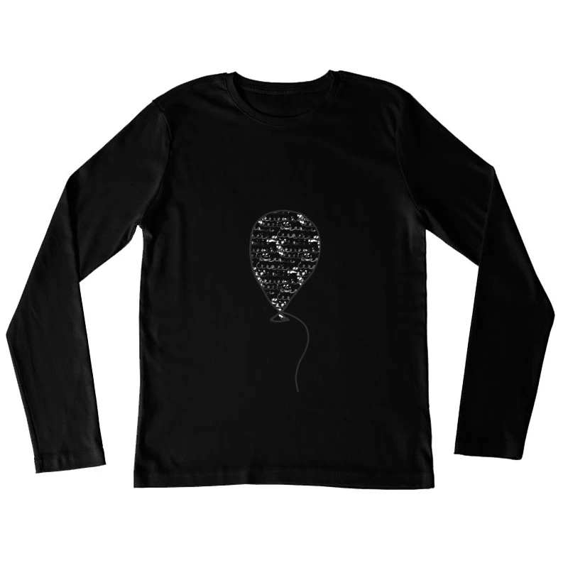 Ballon en Motif Intriqué Femme Manches Longues T-Shirt