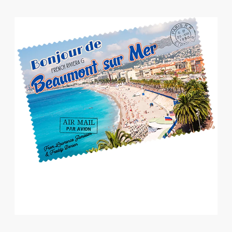 Dirty Rotten Scoundrels - Postcard from Beaumont sur Mer Throw Pillow