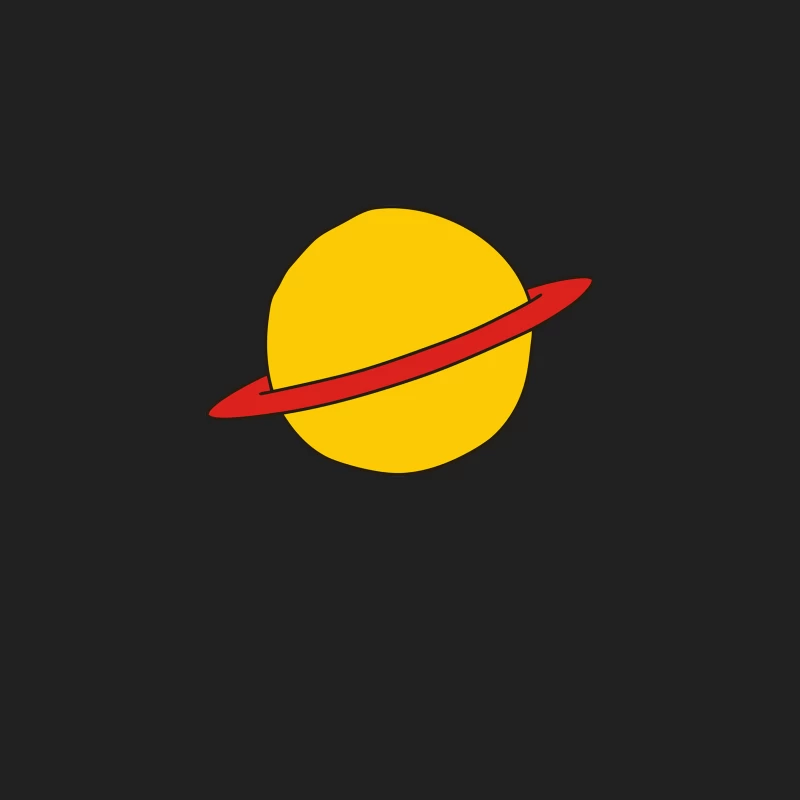 Cartoon Saturn Planet in Space Bucket Hat