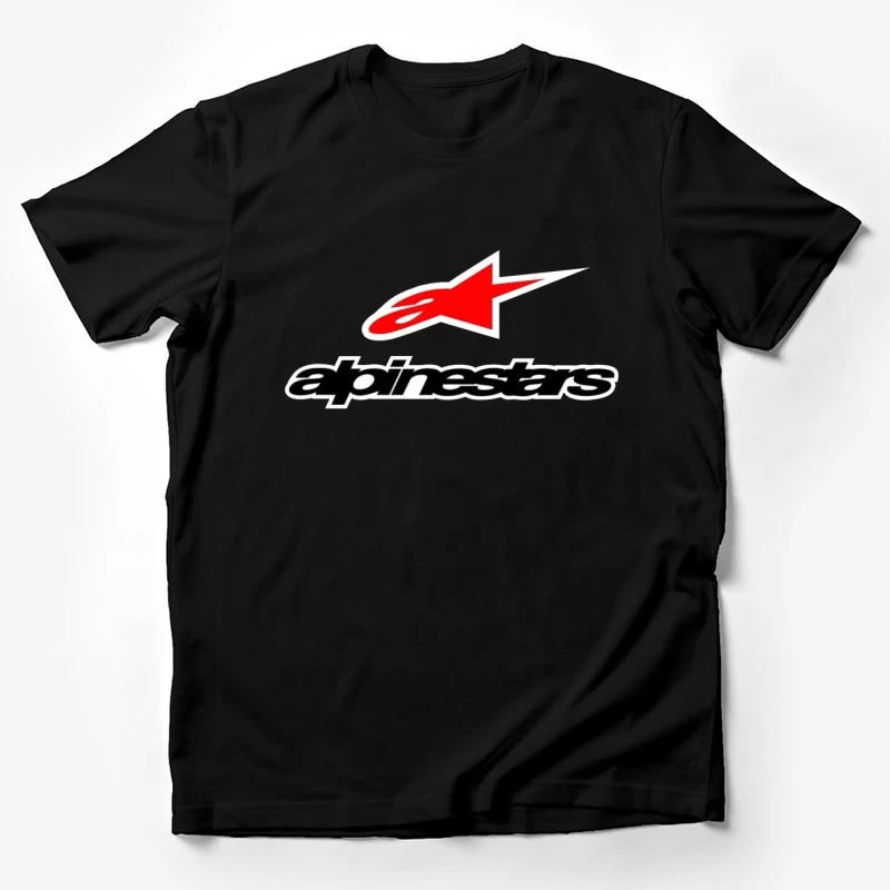 Alpinestars Motorsport Brand Logo with Red Star Design Male T-Shirt