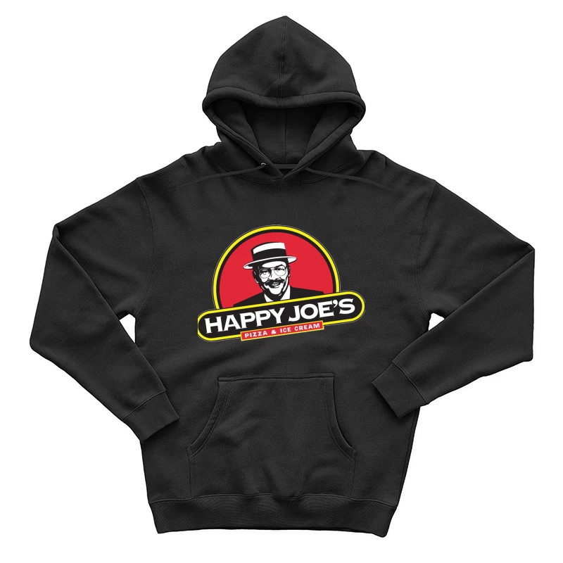 Happy Joe's Pizza & Ice Cream Vintage Restaurant Logo Male Pullover Hoodie