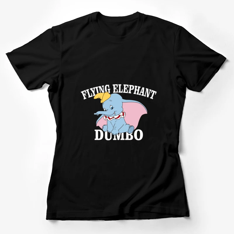 Fliegender Elefant Dumbo Illustration Damen T-Shirt