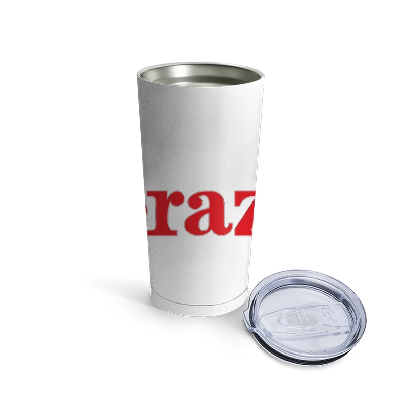 Perazzi Red Logo Typography Travel Mug