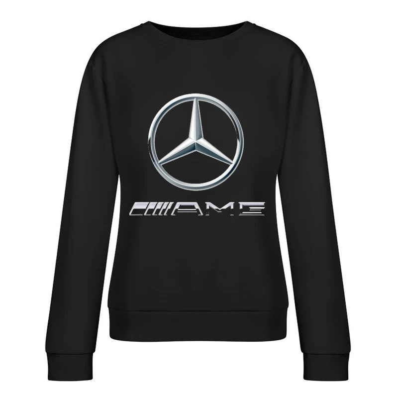 Mercedes-Benz AMG Logo - Premium German Automotive Brand Symbol Female Pullover Sweatshirt