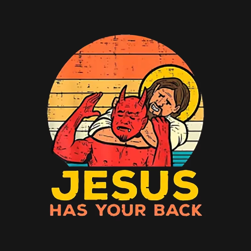 Jesus schützt vor dem Teufel Herren Langarm T-Shirt