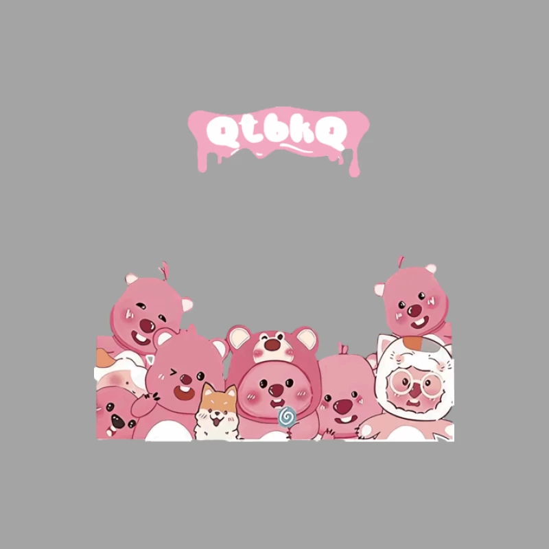 Niedliche rosa Bären und Tiere Damen T-Shirt