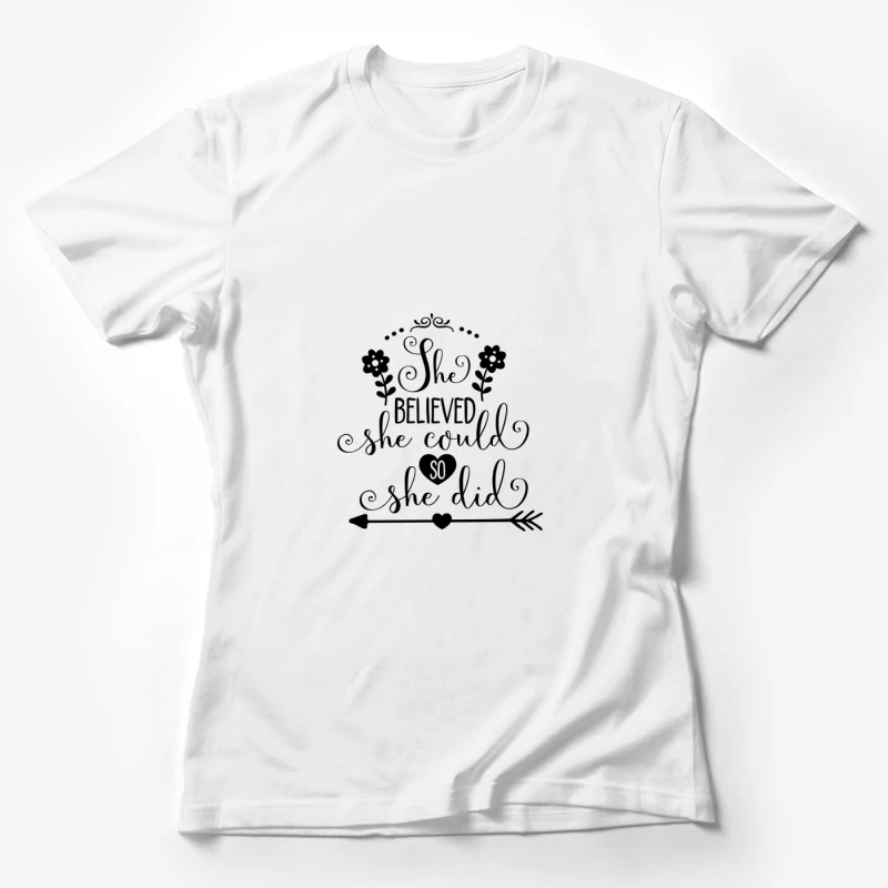 Typographie Minimaliste en Blanc sur Noir Femme T-Shirt