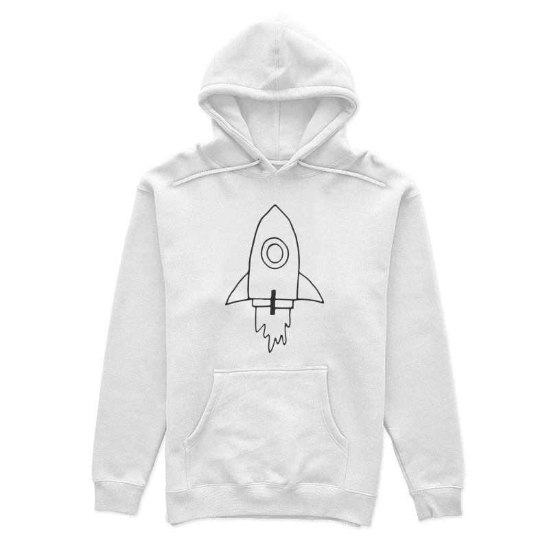 Illustration de fusée minimaliste Femme Sweat à capuche