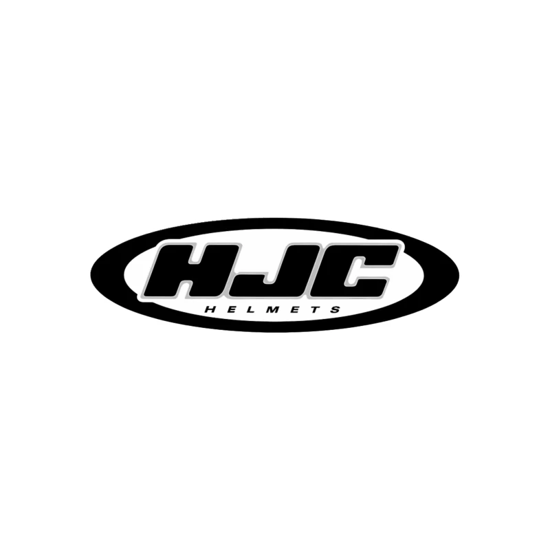 HJC Helmets Motorcycle Brand Logo in Black and White Desk Mat