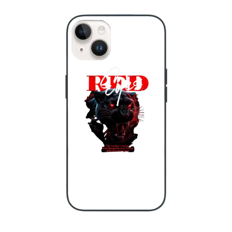 Menacing Black Panther Horror Art Design iPhone Case