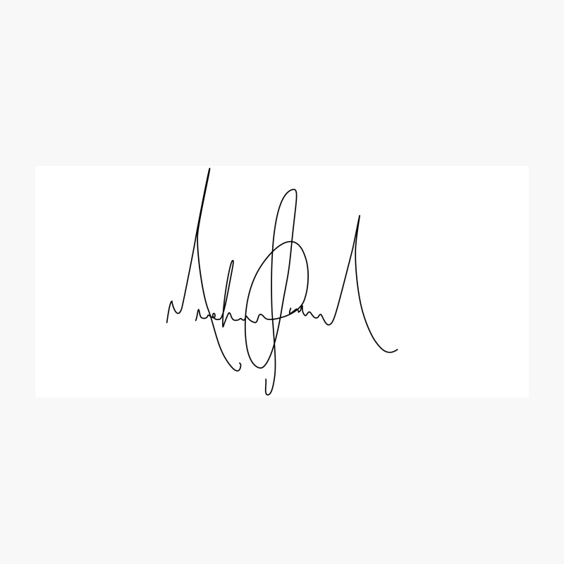 Artistic Handwritten Signature Scribble Coffee Mug
