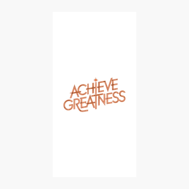 Motivational Orange Text: Achieve Greatness iPhone Case