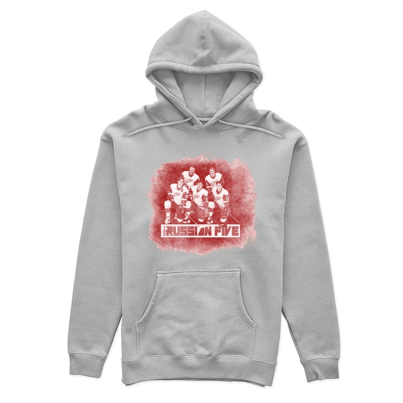 The Legendary Russian Five of Detroit Red Wings Hockey Team - Vintage Art Female Pullover Hoodie