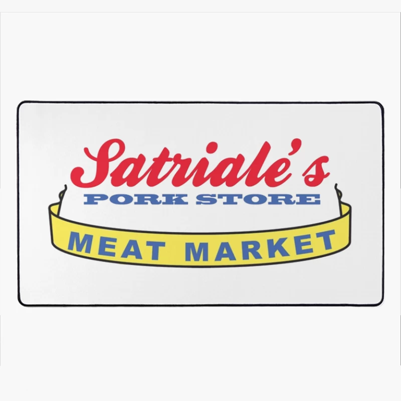 Patriale's Pork Store & Meat Market Vintage Logo Sign Desk Mat