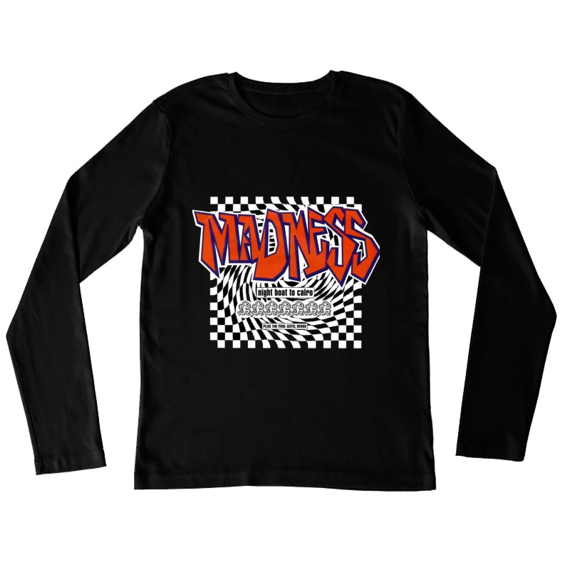 Madness - Night Boat to Cairo Album Cover with Checkerboard Design Female Long Sleeve T-Shirt