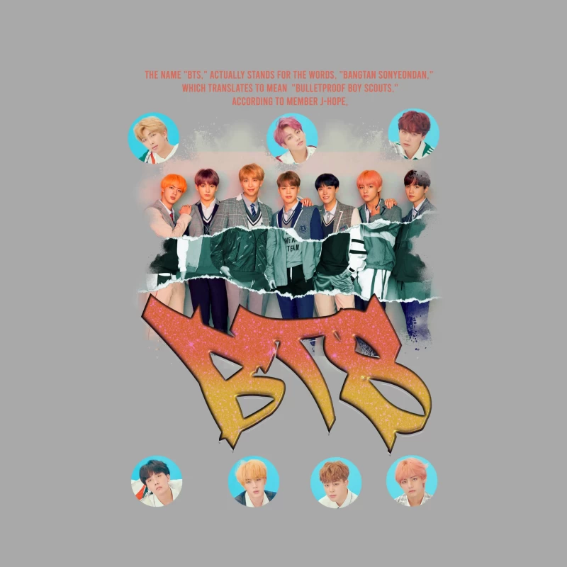 BTS: The Iconic K-Pop Boy Band Male Pullover Hoodie