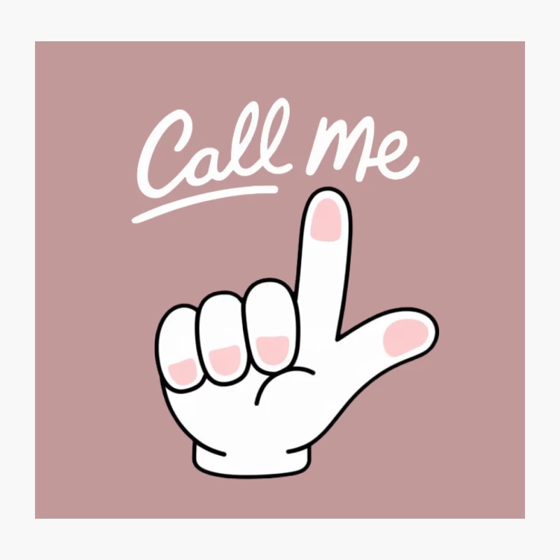 Simple Cartoon Hand Gesture Illustration with Pink Accents Throw Pillow